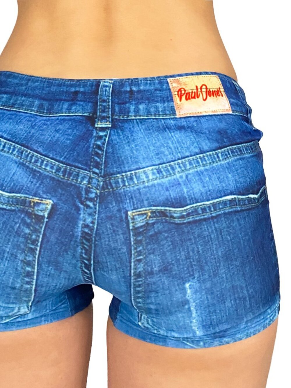 Denim Illusion Micro Shorts